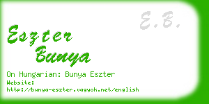 eszter bunya business card